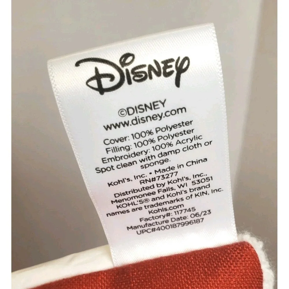 Christmas Throw Pillow Mickey Mouse & Minnie‎ Mouse Disney New with tags (2)